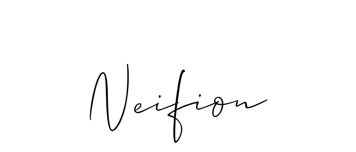 Neifion stylish signature style. Best Handwritten Sign (Allison_Script) for my name. Handwritten Signature Collection Ideas for my name Neifion. Neifion signature style 2 images and pictures png