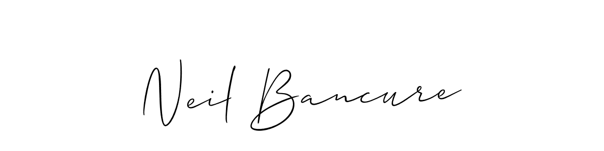 Also You can easily find your signature by using the search form. We will create Neil Bancure name handwritten signature images for you free of cost using Allison_Script sign style. Neil Bancure signature style 2 images and pictures png