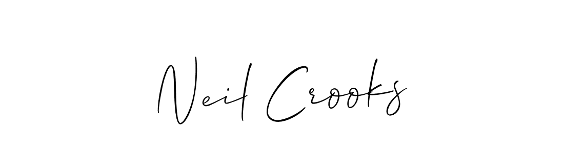 Make a short Neil Crooks signature style. Manage your documents anywhere anytime using Allison_Script. Create and add eSignatures, submit forms, share and send files easily. Neil Crooks signature style 2 images and pictures png