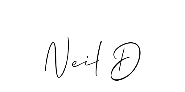 Make a beautiful signature design for name Neil D. With this signature (Allison_Script) style, you can create a handwritten signature for free. Neil D signature style 2 images and pictures png