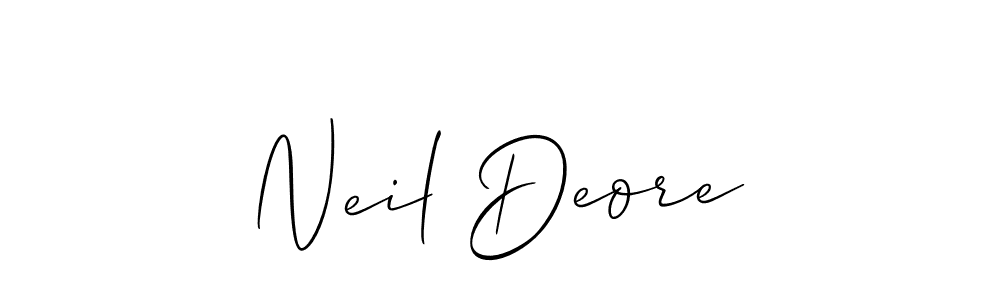 How to Draw Neil Deore signature style? Allison_Script is a latest design signature styles for name Neil Deore. Neil Deore signature style 2 images and pictures png