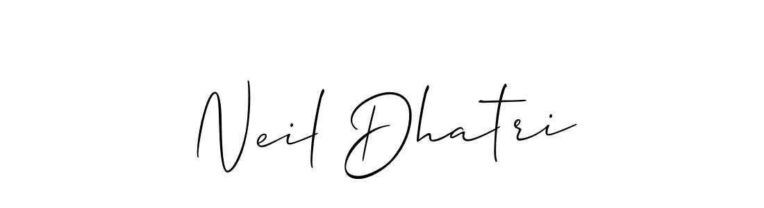 Make a beautiful signature design for name Neil Dhatri. With this signature (Allison_Script) style, you can create a handwritten signature for free. Neil Dhatri signature style 2 images and pictures png