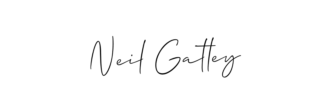How to make Neil Gatley name signature. Use Allison_Script style for creating short signs online. This is the latest handwritten sign. Neil Gatley signature style 2 images and pictures png