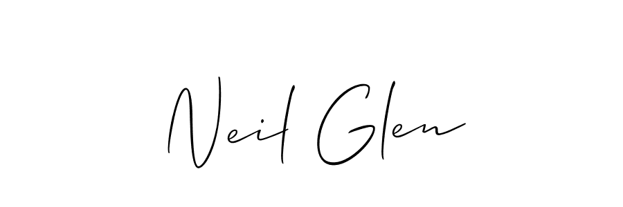 Also You can easily find your signature by using the search form. We will create Neil Glen name handwritten signature images for you free of cost using Allison_Script sign style. Neil Glen signature style 2 images and pictures png