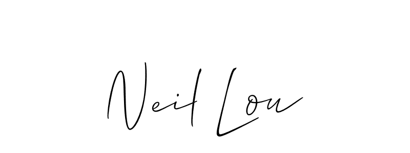 Design your own signature with our free online signature maker. With this signature software, you can create a handwritten (Allison_Script) signature for name Neil Lou. Neil Lou signature style 2 images and pictures png
