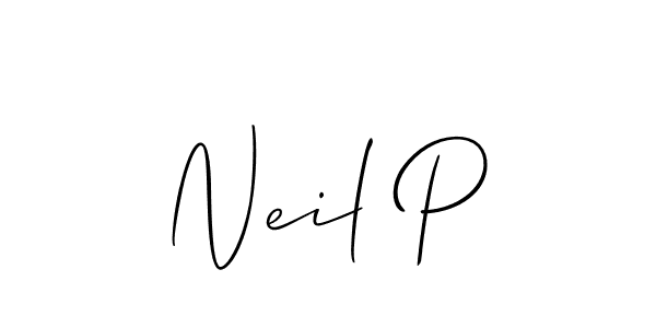 Design your own signature with our free online signature maker. With this signature software, you can create a handwritten (Allison_Script) signature for name Neil P. Neil P signature style 2 images and pictures png