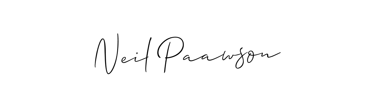 How to make Neil Paawson name signature. Use Allison_Script style for creating short signs online. This is the latest handwritten sign. Neil Paawson signature style 2 images and pictures png