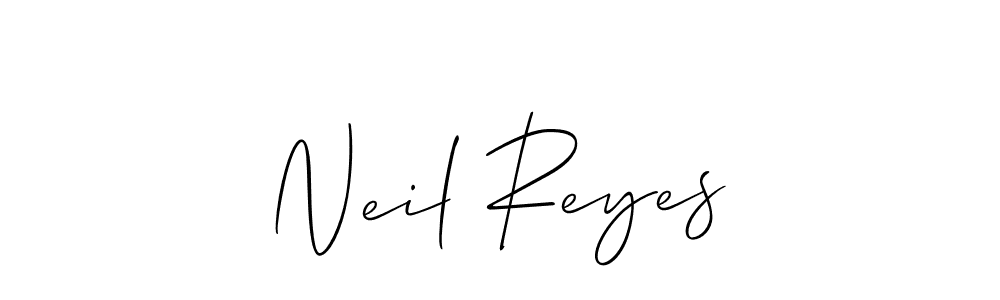 Make a beautiful signature design for name Neil Reyes. With this signature (Allison_Script) style, you can create a handwritten signature for free. Neil Reyes signature style 2 images and pictures png