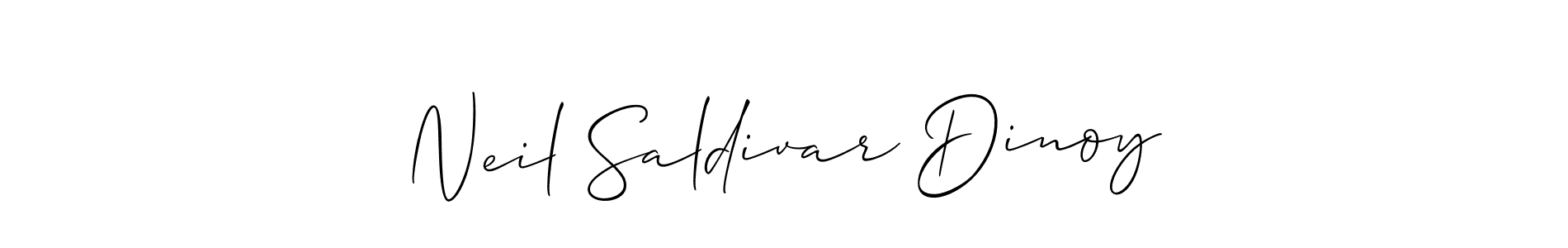 This is the best signature style for the Neil Saldivar Dinoy name. Also you like these signature font (Allison_Script). Mix name signature. Neil Saldivar Dinoy signature style 2 images and pictures png