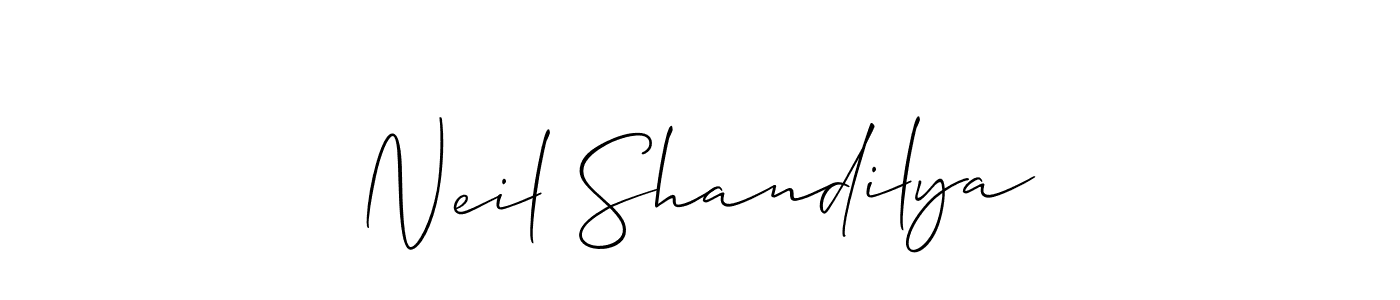 You should practise on your own different ways (Allison_Script) to write your name (Neil Shandilya) in signature. don't let someone else do it for you. Neil Shandilya signature style 2 images and pictures png