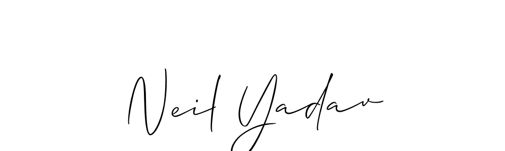 Allison_Script is a professional signature style that is perfect for those who want to add a touch of class to their signature. It is also a great choice for those who want to make their signature more unique. Get Neil Yadav name to fancy signature for free. Neil Yadav signature style 2 images and pictures png