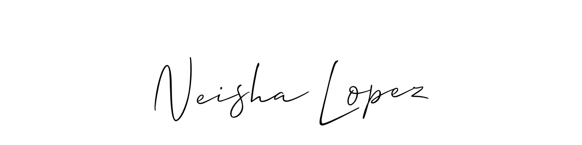 Also we have Neisha Lopez name is the best signature style. Create professional handwritten signature collection using Allison_Script autograph style. Neisha Lopez signature style 2 images and pictures png