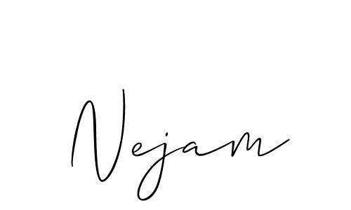 Also You can easily find your signature by using the search form. We will create Nejam name handwritten signature images for you free of cost using Allison_Script sign style. Nejam signature style 2 images and pictures png