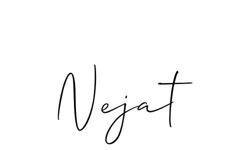 Create a beautiful signature design for name Nejat. With this signature (Allison_Script) fonts, you can make a handwritten signature for free. Nejat signature style 2 images and pictures png