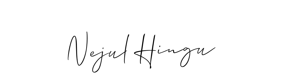 Nejul Hingu stylish signature style. Best Handwritten Sign (Allison_Script) for my name. Handwritten Signature Collection Ideas for my name Nejul Hingu. Nejul Hingu signature style 2 images and pictures png