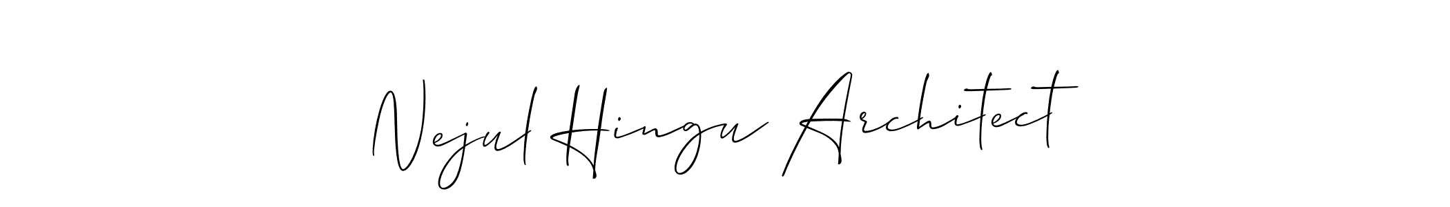 Nejul Hingu Architect stylish signature style. Best Handwritten Sign (Allison_Script) for my name. Handwritten Signature Collection Ideas for my name Nejul Hingu Architect. Nejul Hingu Architect signature style 2 images and pictures png