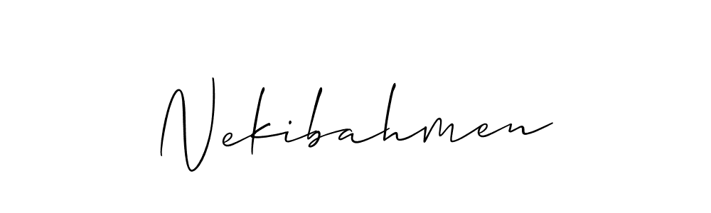 if you are searching for the best signature style for your name Nekibahmen. so please give up your signature search. here we have designed multiple signature styles  using Allison_Script. Nekibahmen signature style 2 images and pictures png