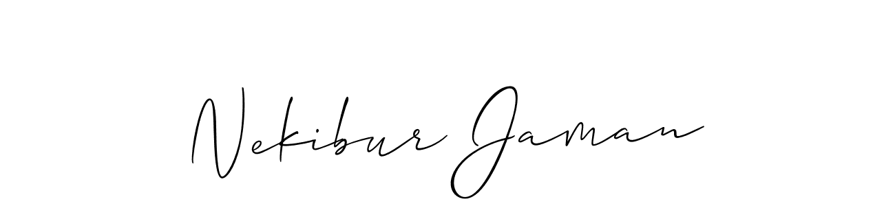 Make a beautiful signature design for name Nekibur Jaman. With this signature (Allison_Script) style, you can create a handwritten signature for free. Nekibur Jaman signature style 2 images and pictures png