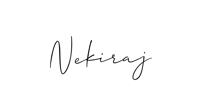 Create a beautiful signature design for name Nekiraj. With this signature (Allison_Script) fonts, you can make a handwritten signature for free. Nekiraj signature style 2 images and pictures png