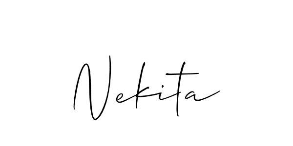 Create a beautiful signature design for name Nekita. With this signature (Allison_Script) fonts, you can make a handwritten signature for free. Nekita signature style 2 images and pictures png