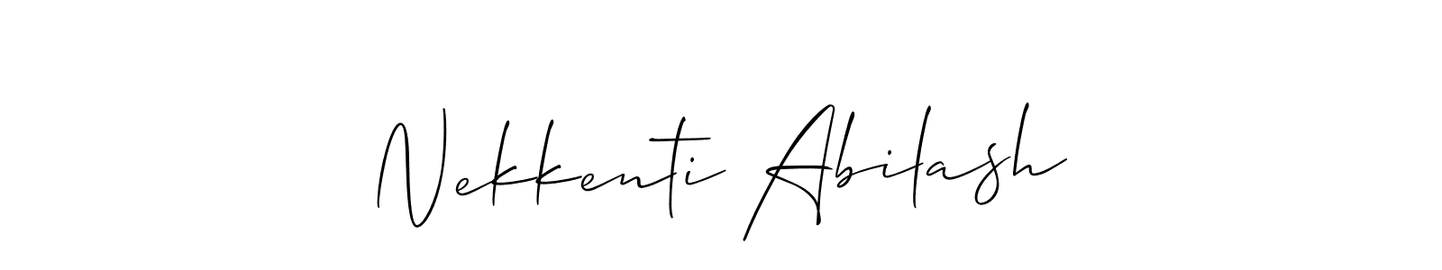 You should practise on your own different ways (Allison_Script) to write your name (Nekkenti Abilash) in signature. don't let someone else do it for you. Nekkenti Abilash signature style 2 images and pictures png