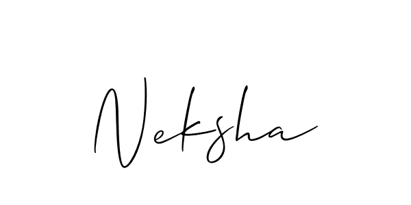 Make a short Neksha signature style. Manage your documents anywhere anytime using Allison_Script. Create and add eSignatures, submit forms, share and send files easily. Neksha signature style 2 images and pictures png