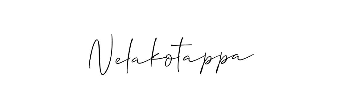 You should practise on your own different ways (Allison_Script) to write your name (Nelakotappa) in signature. don't let someone else do it for you. Nelakotappa signature style 2 images and pictures png