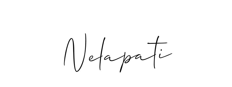 Also You can easily find your signature by using the search form. We will create Nelapati name handwritten signature images for you free of cost using Allison_Script sign style. Nelapati signature style 2 images and pictures png