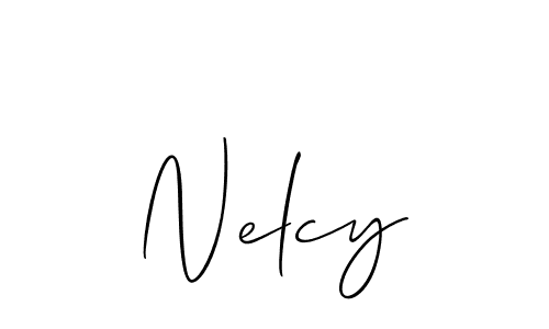 Nelcy stylish signature style. Best Handwritten Sign (Allison_Script) for my name. Handwritten Signature Collection Ideas for my name Nelcy. Nelcy signature style 2 images and pictures png