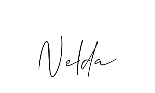 Make a beautiful signature design for name Nelda. Use this online signature maker to create a handwritten signature for free. Nelda signature style 2 images and pictures png