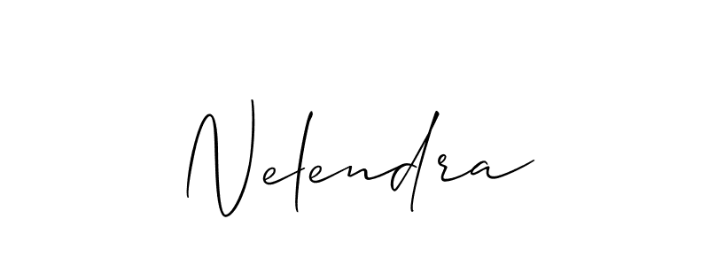 Create a beautiful signature design for name Nelendra. With this signature (Allison_Script) fonts, you can make a handwritten signature for free. Nelendra signature style 2 images and pictures png