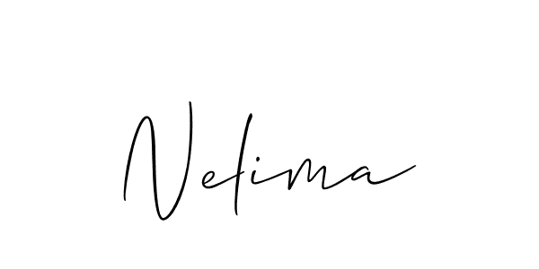 Nelima stylish signature style. Best Handwritten Sign (Allison_Script) for my name. Handwritten Signature Collection Ideas for my name Nelima. Nelima signature style 2 images and pictures png