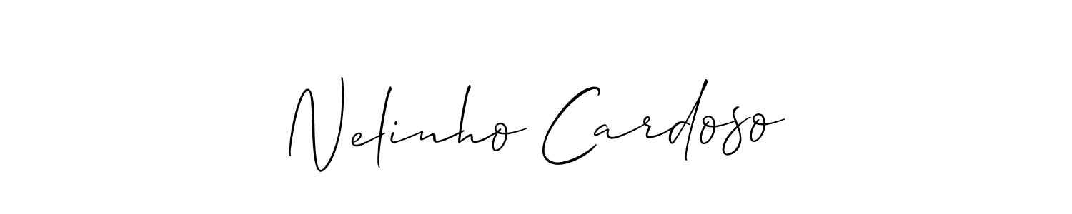 Also You can easily find your signature by using the search form. We will create Nelinho Cardoso name handwritten signature images for you free of cost using Allison_Script sign style. Nelinho Cardoso signature style 2 images and pictures png