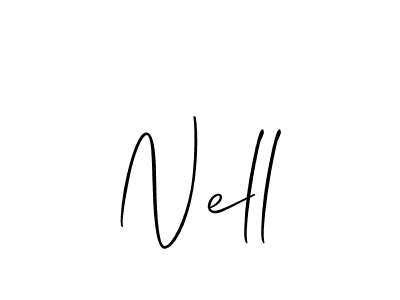 How to Draw Nell signature style? Allison_Script is a latest design signature styles for name Nell. Nell signature style 2 images and pictures png