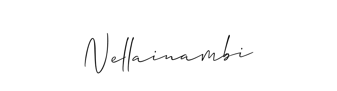 Similarly Allison_Script is the best handwritten signature design. Signature creator online .You can use it as an online autograph creator for name Nellainambi. Nellainambi signature style 2 images and pictures png