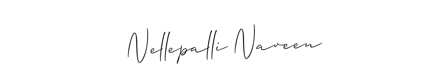 How to make Nellepalli Naveen signature? Allison_Script is a professional autograph style. Create handwritten signature for Nellepalli Naveen name. Nellepalli Naveen signature style 2 images and pictures png