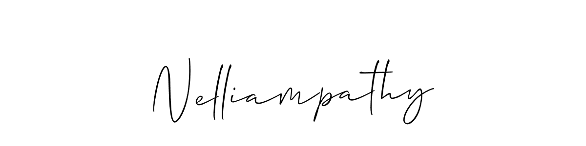 Use a signature maker to create a handwritten signature online. With this signature software, you can design (Allison_Script) your own signature for name Nelliampathy. Nelliampathy signature style 2 images and pictures png