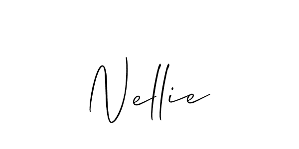 The best way (Allison_Script) to make a short signature is to pick only two or three words in your name. The name Nellie include a total of six letters. For converting this name. Nellie signature style 2 images and pictures png