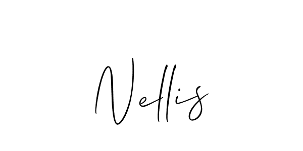 The best way (Allison_Script) to make a short signature is to pick only two or three words in your name. The name Nellis include a total of six letters. For converting this name. Nellis signature style 2 images and pictures png