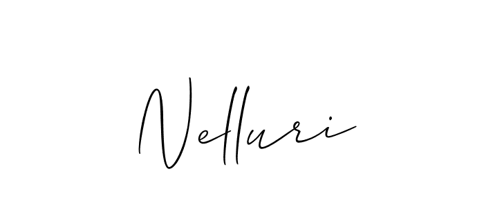 It looks lik you need a new signature style for name Nelluri. Design unique handwritten (Allison_Script) signature with our free signature maker in just a few clicks. Nelluri signature style 2 images and pictures png