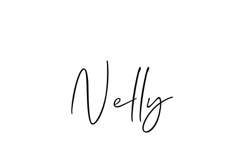 How to make Nelly name signature. Use Allison_Script style for creating short signs online. This is the latest handwritten sign. Nelly signature style 2 images and pictures png