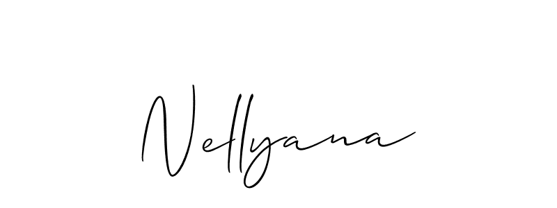 It looks lik you need a new signature style for name Nellyana. Design unique handwritten (Allison_Script) signature with our free signature maker in just a few clicks. Nellyana signature style 2 images and pictures png