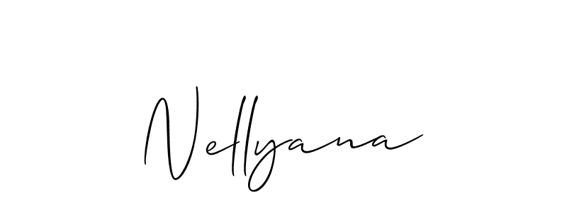 Create a beautiful signature design for name Nellyana. With this signature (Allison_Script) fonts, you can make a handwritten signature for free. Nellyana signature style 2 images and pictures png