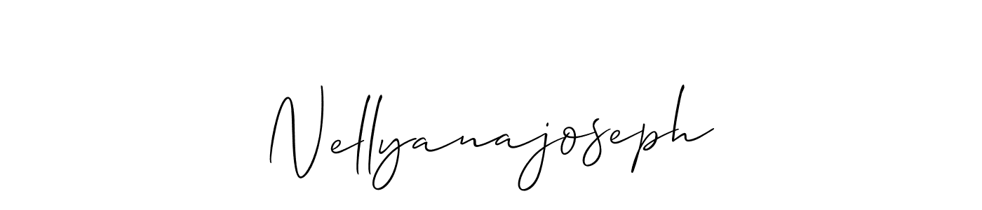 Nellyanajoseph stylish signature style. Best Handwritten Sign (Allison_Script) for my name. Handwritten Signature Collection Ideas for my name Nellyanajoseph. Nellyanajoseph signature style 2 images and pictures png