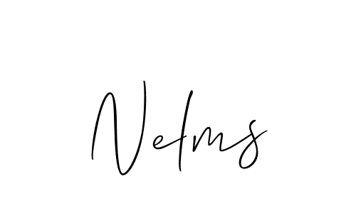The best way (Allison_Script) to make a short signature is to pick only two or three words in your name. The name Nelms include a total of six letters. For converting this name. Nelms signature style 2 images and pictures png