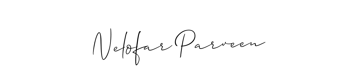 Best and Professional Signature Style for Nelofar Parveen. Allison_Script Best Signature Style Collection. Nelofar Parveen signature style 2 images and pictures png