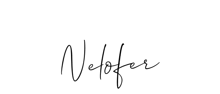 How to make Nelofer name signature. Use Allison_Script style for creating short signs online. This is the latest handwritten sign. Nelofer signature style 2 images and pictures png