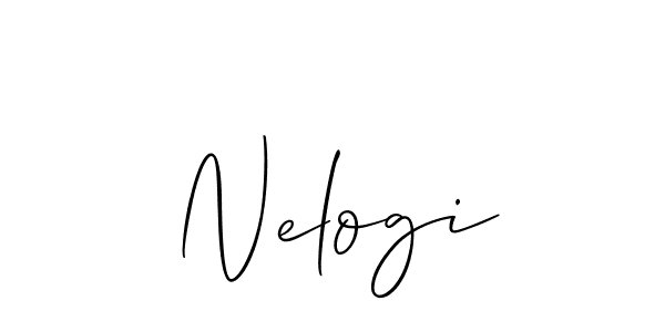 It looks lik you need a new signature style for name Nelogi. Design unique handwritten (Allison_Script) signature with our free signature maker in just a few clicks. Nelogi signature style 2 images and pictures png