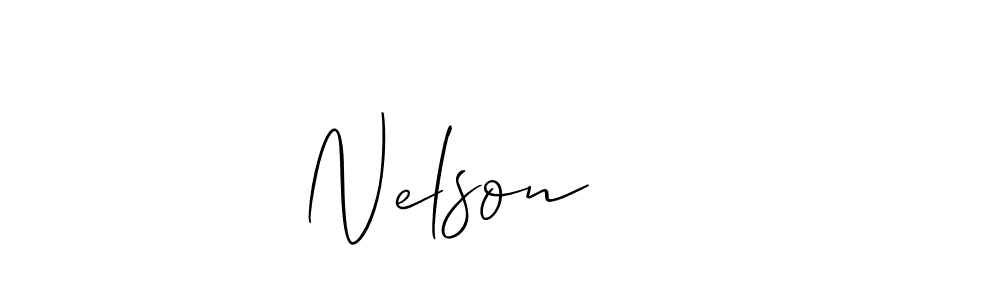 Make a beautiful signature design for name Nelson    . With this signature (Allison_Script) style, you can create a handwritten signature for free. Nelson     signature style 2 images and pictures png