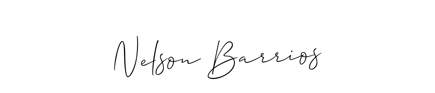 Allison_Script is a professional signature style that is perfect for those who want to add a touch of class to their signature. It is also a great choice for those who want to make their signature more unique. Get Nelson Barrios name to fancy signature for free. Nelson Barrios signature style 2 images and pictures png
